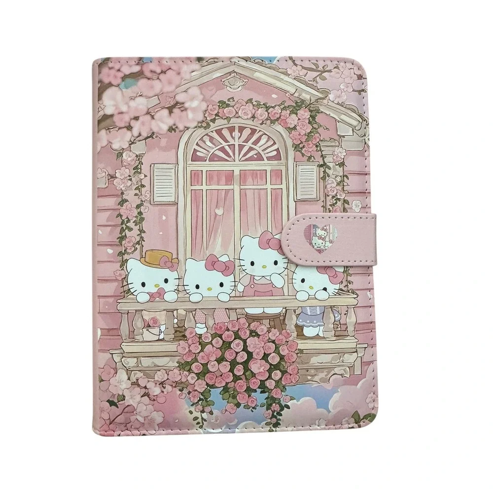 Sanrio Hello Kitty A5 Binder Planner Pink Floral House 6-Ring Journal with Paper